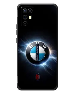 Чохол для ZTE Nubia RedMagic 6R з картинкою «BMW — неонове сяйво»