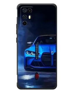 Чехол для ZTE Nubia RedMagic 6R с картинкой «Голубая BMW M4»