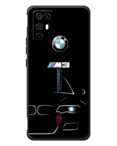 Чехол для ZTE Nubia RedMagic 6R с картинкой «Минималистичный принт BMW M3»