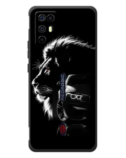 Чехол для ZTE Nubia RedMagic 6R с картинкой «BMW и лев»