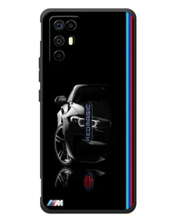 Чехол для ZTE Nubia RedMagic 6R с картинкой «Силуэт BMW в темноте»