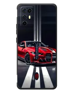Чехол для ZTE Nubia RedMagic 6R с картинкой «Красная BMW на дороге»