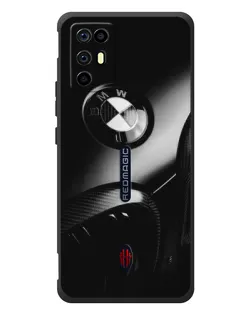 Чехол для ZTE Nubia RedMagic 6R с картинкой «Эмблема BMW — макро»