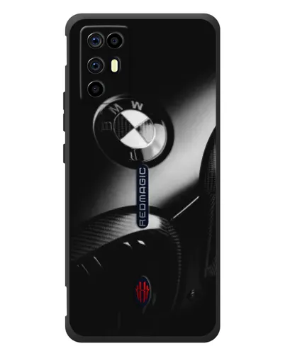Чехол для ZTE Nubia RedMagic 6R с картинкой «Эмблема BMW — макро»