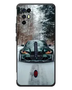 Чехол для ZTE Nubia RedMagic 6R с картинкой «BMW в зимнем лесу»