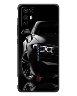 Чехол для ZTE Nubia RedMagic 6R с картинкой «Черная BMW — профиль»