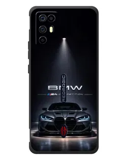Чехол для ZTE Nubia RedMagic 6R с картинкой «BMW сквозь ночной город»