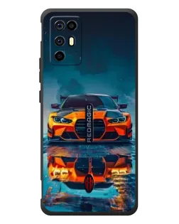Чехол для ZTE Nubia RedMagic 6R с картинкой «BMW — золотая эмблема»