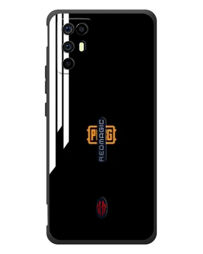 Чехол для ZTE Nubia RedMagic 6R с картинкой «PUBG — вертикальные линии»