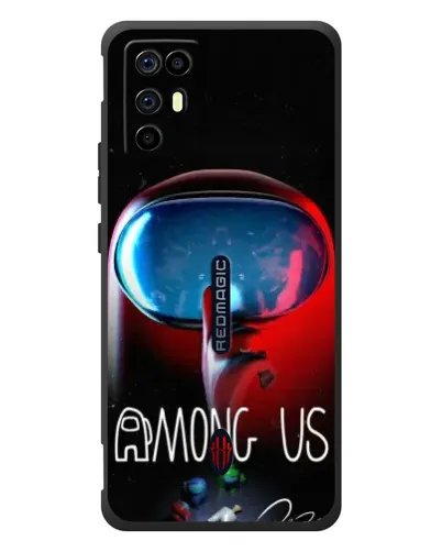 Чехол для ZTE Nubia RedMagic 6R с картинкой «Красный импостер — макро»