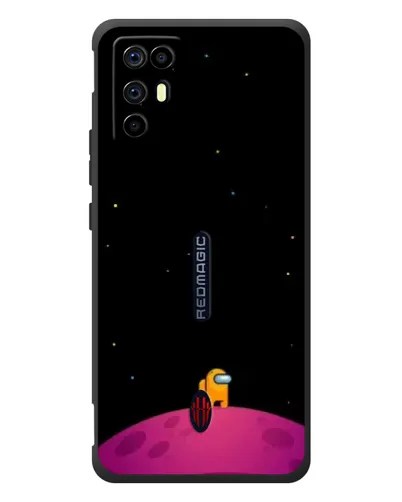 Чехол для ZTE Nubia RedMagic 6R с картинкой «Одинокий герой на планете»