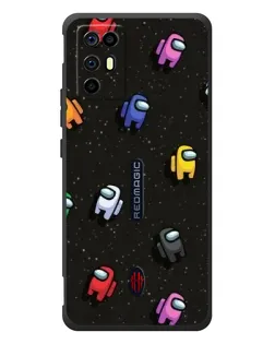 Чохол для ZTE Nubia RedMagic 6R з картинкою «Космічний патерн Among Us»