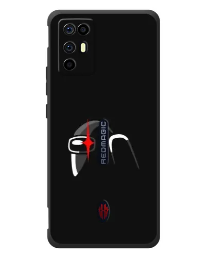 Чехол для ZTE Nubia RedMagic 6R с картинкой «Among Us шлем»