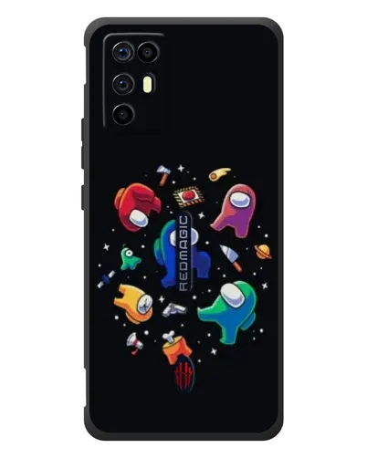 Чехол для ZTE Nubia RedMagic 6R с картинкой «Among Us космос»