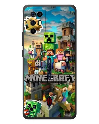 Чехол для ZTE Nubia RedMagic 6R с картинкой «Замок Minecraft»