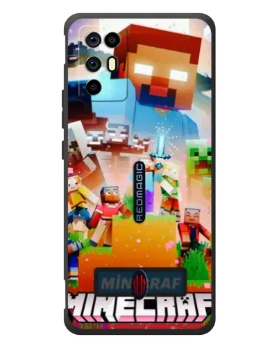 Чехол для ZTE Nubia RedMagic 6R с картинкой «Minecraft герои игры»