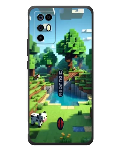 Чехол для ZTE Nubia RedMagic 6R с картинкой «Minecraft летний день»