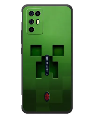 Чехол для ZTE Nubia RedMagic 6R с картинкой «Крипер микро-дизайн»