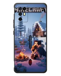 Чохол для ZTE Nubia RedMagic 6R з картинкою «Зимовий Minecraft»