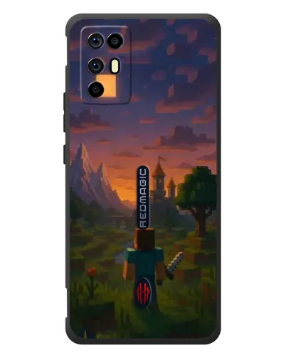 Чехол для ZTE Nubia RedMagic 6R с картинкой «Стив у башни»