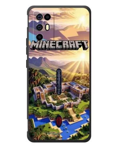 Чехол для ZTE Nubia RedMagic 6R с картинкой «Minecraft панорама»