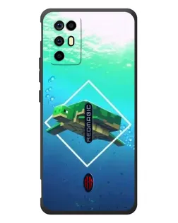 Чохол для ZTE Nubia RedMagic 6R з картинкою «Черепаха Minecraft»
