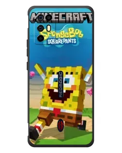 Чохол для ZTE Nubia RedMagic 6R з картинкою «Губка Боб Minecraft»