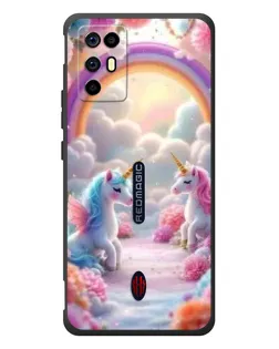Чехол для ZTE Nubia RedMagic 6R с картинкой «Радуга и единороги» Чехол для ZTE Nubia RedMagic 6R с картинкой «Радуга и единороги»