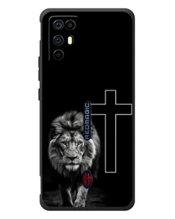 Чохол для ZTE Nubia RedMagic 6R з картинкою «Лев та Хрест»