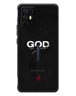 Чехол для ZTE Nubia RedMagic 6R с картинкой «GOD — Бог над всем»