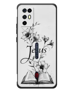 Чехол для ZTE Nubia RedMagic 6R с картинкой «Цветы и Библия»