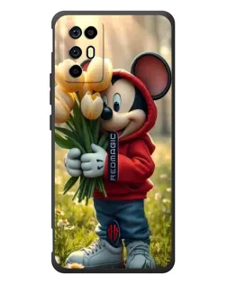 Чехол для ZTE Nubia RedMagic 6R с картинкой «Микки с тюльпанами» Чехол для ZTE Nubia RedMagic 6R с картинкой «Микки с тюльпанами»