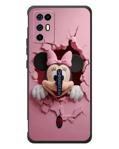 Чехол для ZTE Nubia RedMagic 6R с картинкой «Минни сквозь стену» Чехол для ZTE Nubia RedMagic 6R с картинкой «Минни сквозь стену»