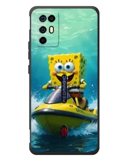 Чохол для ZTE Nubia RedMagic 6R з картинкою «Спанч Боб на гідроциклі»
