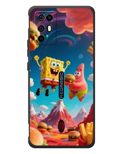 Чехол для ZTE Nubia RedMagic 6R с картинкой «Космический фастфуд»