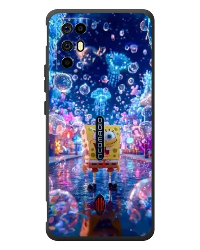 Чехол для ZTE Nubia RedMagic 6R с картинкой «Неоновый океан»