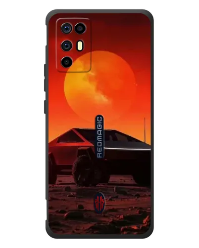 Чехол для ZTE Nubia RedMagic 6R с картинкой «Cybertruck на Марсе»