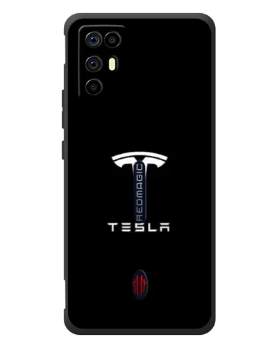 Чехол для ZTE Nubia RedMagic 6R с картинкой «Tesla White Logo»