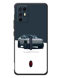 Чохол для ZTE Nubia RedMagic 6R з картинкою «Сріблястий Cybertruck Tesla»