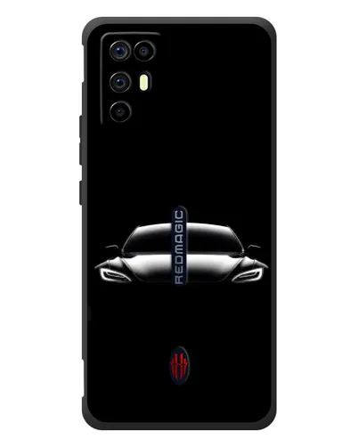 Чехол для ZTE Nubia RedMagic 6R с картинкой «Фары Tesla Night»