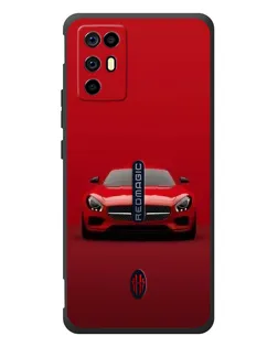 Чехол для ZTE Nubia RedMagic 6R с картинкой «Красный Mercedes AMG»