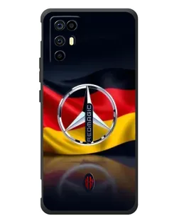 Чехол для ZTE Nubia RedMagic 6R с картинкой «Mercedes — флаг Германии»