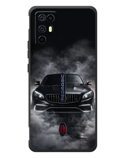 Чехол для ZTE Nubia RedMagic 6R с картинкой «Mercedes в дыму»