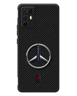 Чохол для ZTE Nubia RedMagic 6R з картинкою «Карбоновий Mercedes стиль»