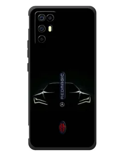 Чохол для ZTE Nubia RedMagic 6R з картинкою «Mercedes — силует авто»