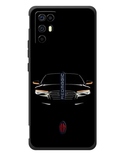 Чехол для ZTE Nubia RedMagic 6R с картинкой «Audi — ночной контур» Чехол для ZTE Nubia RedMagic 6R с картинкой «Audi — ночной контур»