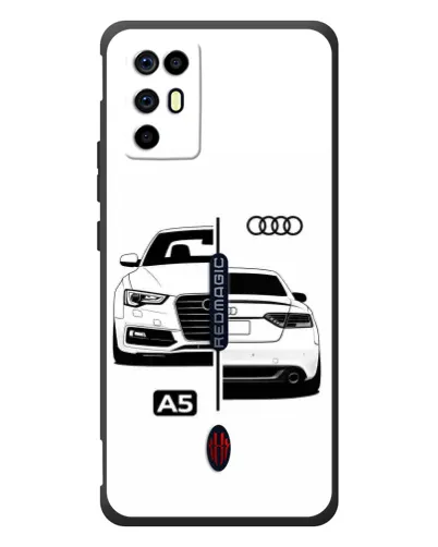 Чехол для ZTE Nubia RedMagic 6R с картинкой «Audi — контрастный дизайн» Чехол для ZTE Nubia RedMagic 6R с картинкой «Audi — контрастный дизайн»