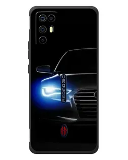 Чохол для ZTE Nubia RedMagic 6R з картинкою «Неоновий погляд Audi»