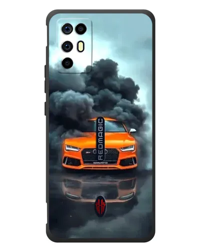 Чехол для ZTE Nubia RedMagic 6R с картинкой «Audi в облаках дыма» Чехол для ZTE Nubia RedMagic 6R с картинкой «Audi в облаках дыма»