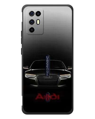 Чехол для ZTE Nubia RedMagic 6R с картинкой «Audi — градиентный контур» Чехол для ZTE Nubia RedMagic 6R с картинкой «Audi — градиентный контур»
